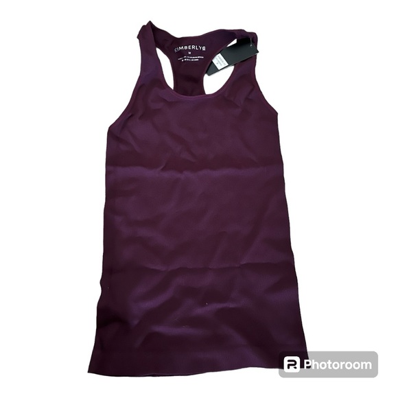 Seamless Ribbed racerback tank top and leggings - Picture 2 of 6